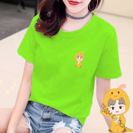 YOURSTYLE1119 - KAOS KARAKTER YELLOW REX DINO BAJU KAOS WANITA DISTRO UNISEX OVERSIZE JUMBO KEKINIAN TERL