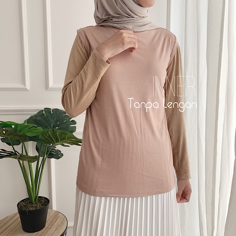 TERLARIS Manset Buntung Wanita  / manset lekbong / Manset kaos wanita muslim / Manset Tanpa Lengan / Inner buntung kaos / inner manset / mangset buntung / Mangset tanpa lengan (GMJ) SPESIAL