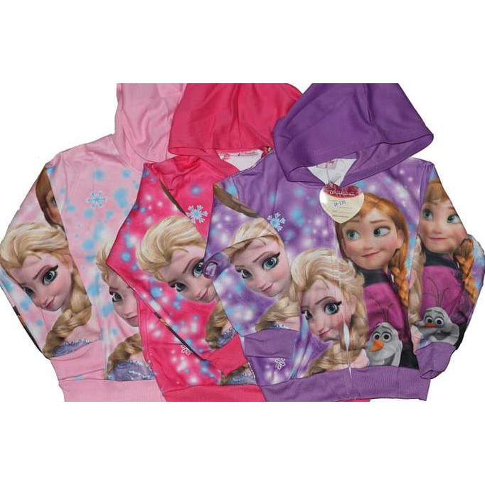 Jaket Frozen pinting S-XL - uk S ungu DISKON
