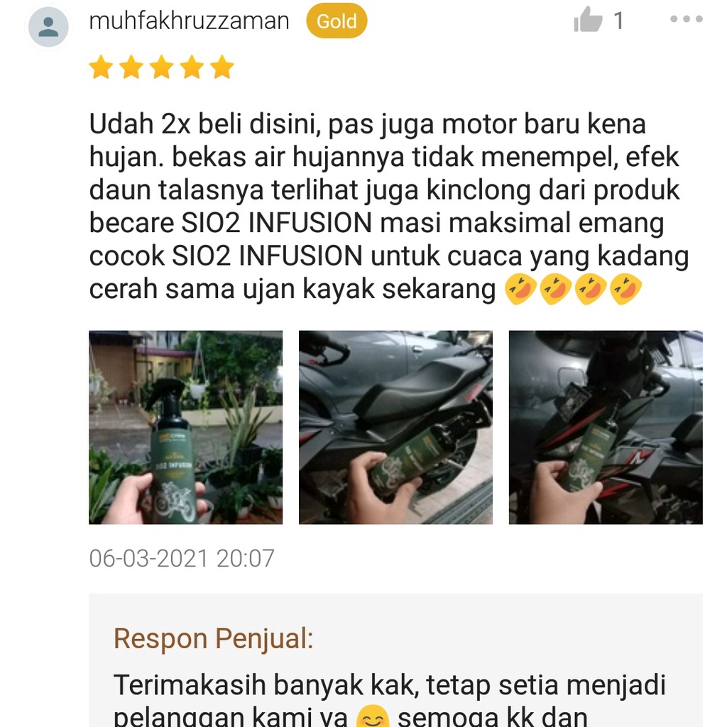 SiO2 INFUSION - Quick Detailer Pengkilap Body Bodi Cat Doff Matte Glossy Motor Mobil