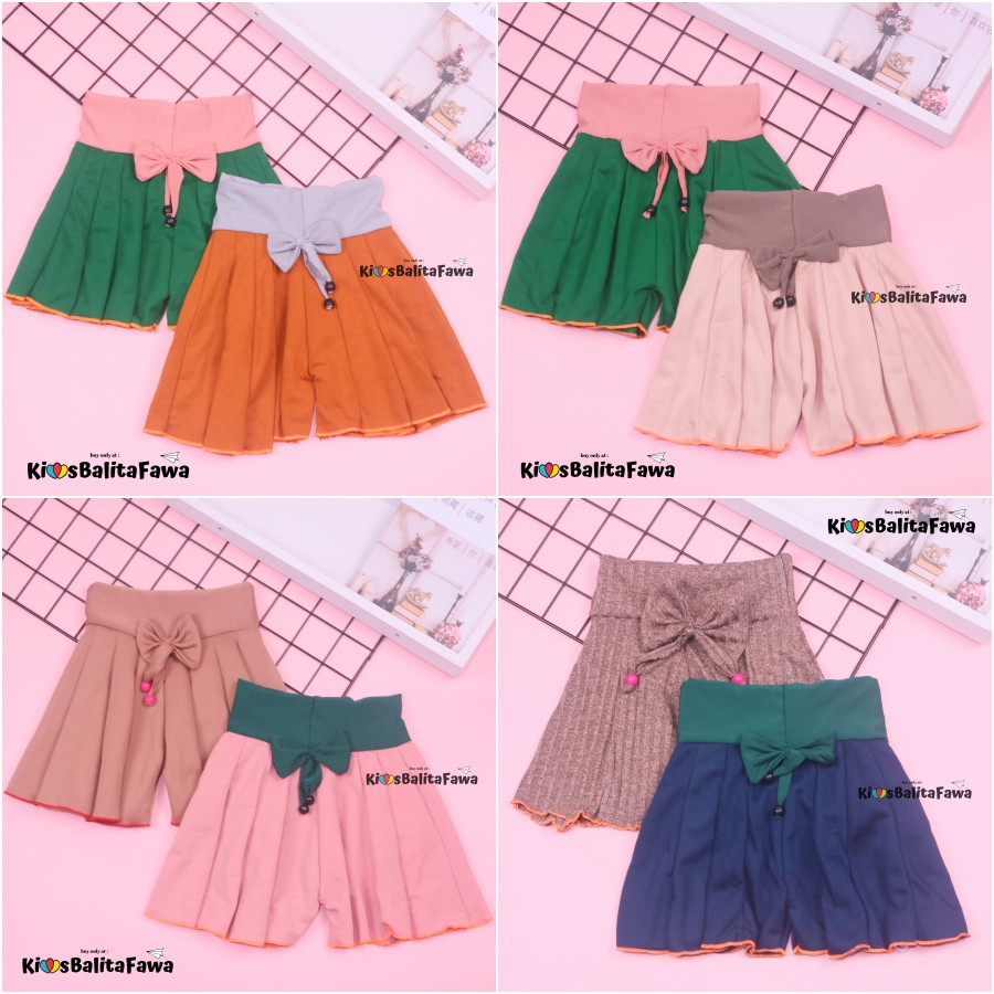 Rok Celana Polos Uk 1-10 Tahun / Bawahan Anak Perempuan Model Rok Celana Cewek Polos Grosir Adem babycinnamon