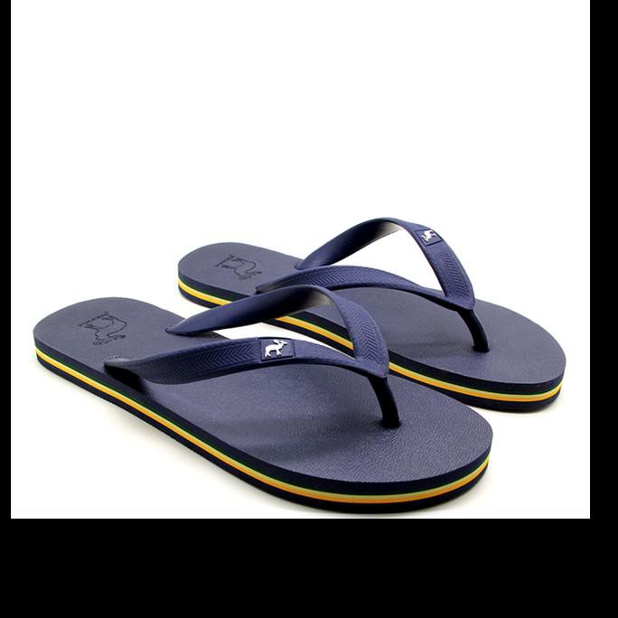 Sandal Panama / Sendal Jepit Pria Biru Tua / Sendal Pantai - 45