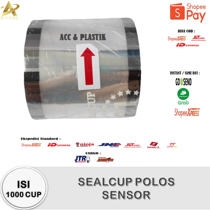 Jual Seal Cup Plastik Lid Cup Sealer Cup Isi 1000 Cup Sealcup Polos Kartun Daunteh Buah Shopee 8637