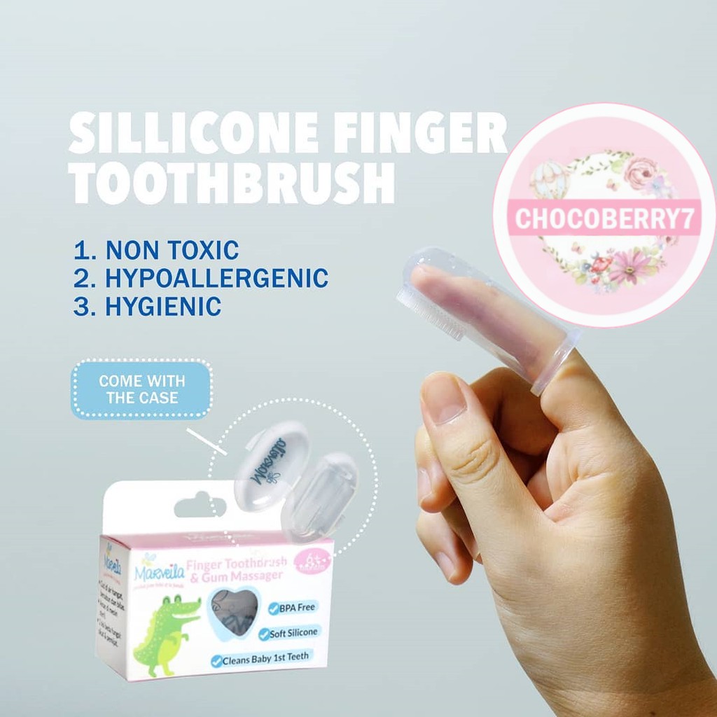 Marveila Finger Toothbrush Silicone - Sikat Gigi Bayi Silikon