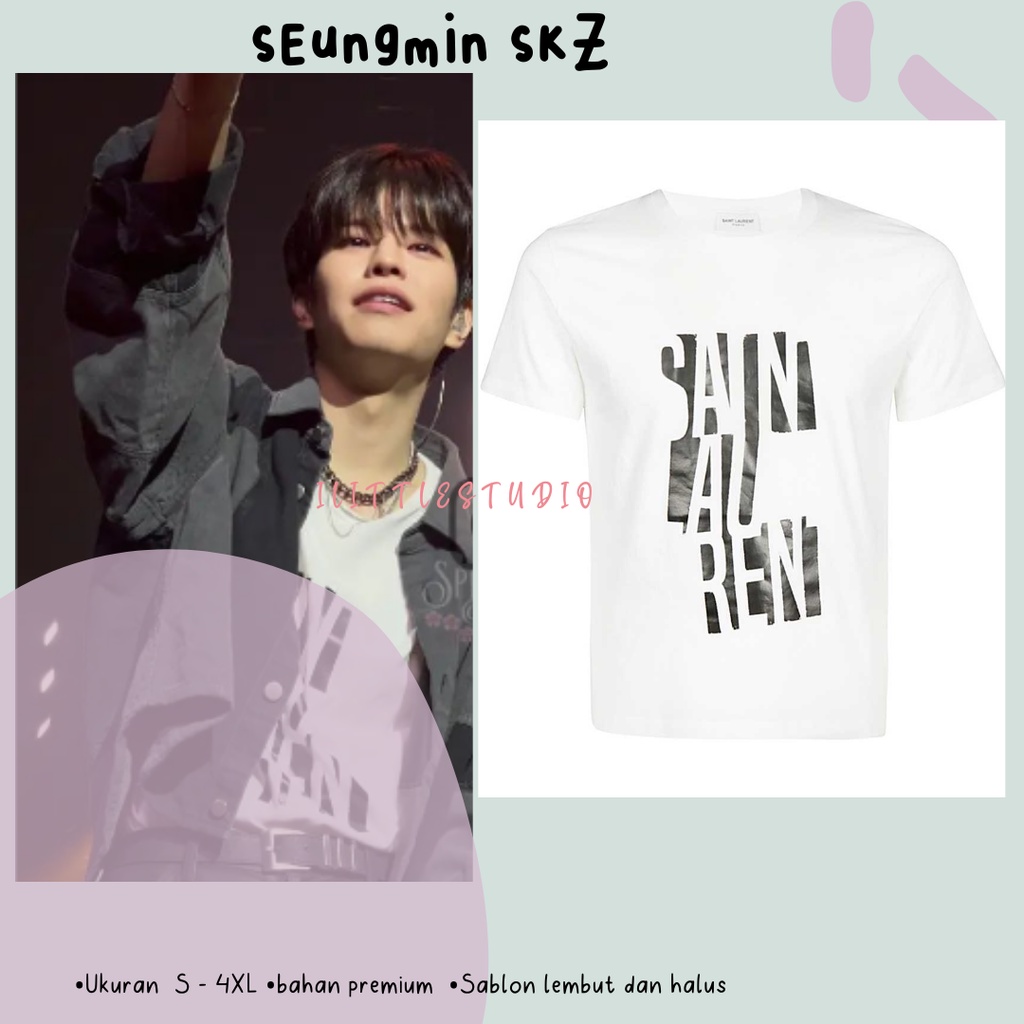 Tshirt / Kaos Seungmin Straykids saint lauren
