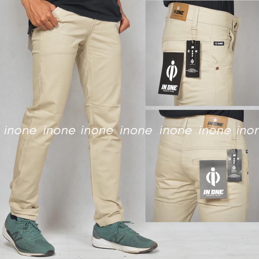 Celana Chino Panjang ORIGINAL IN ONE untuk pria Bahan katun twill sweding premium quality terbaru TERLARIS MURAH