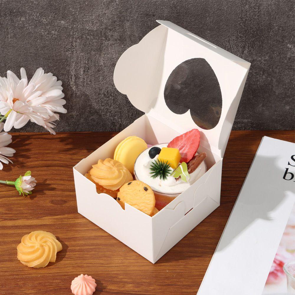 R-flower 10pcs Bakery Box Awet Hati Bintang Kemasan Kado Untuk Pie Kue Kering Cookies