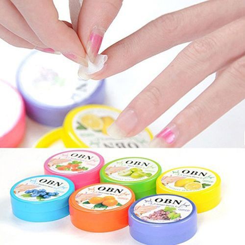 TISU PEMBERSIH KUTEK OBN NAIL POLISH REMOVER AROMA BUAH ISI 30 LEMBAR