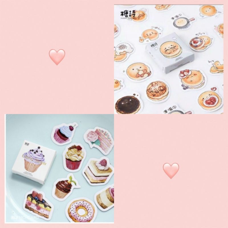 Stiker Desain Food isi 45pcs (RA52)