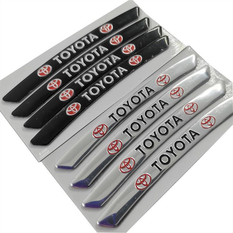 4 x Aluminum TOYOTA Letter Logo Car Auto Wheel Tire Decorative Emblem Badge Sticker Decal TOYOTA