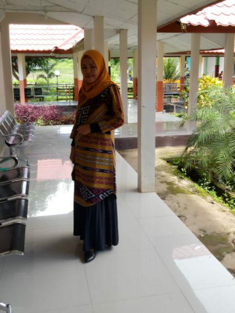 Set Tenun Lova Black Pink Yellow