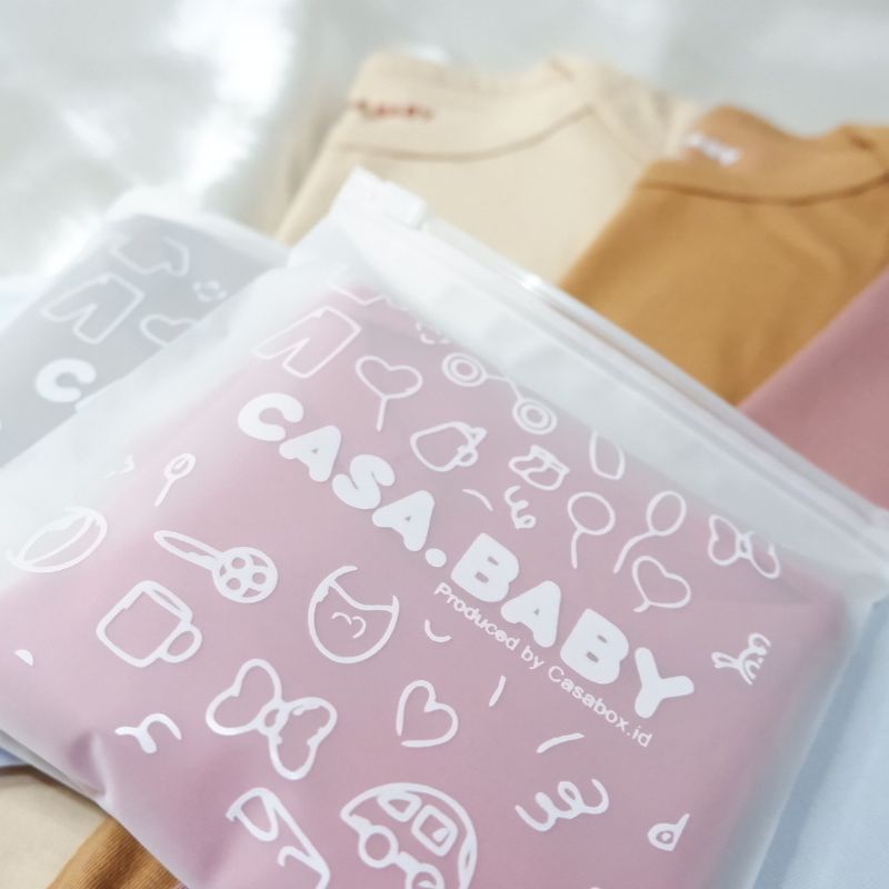 CASABABY Basic Bodysuit Jumper Polos Baju Harian Bayi Baru Lahir