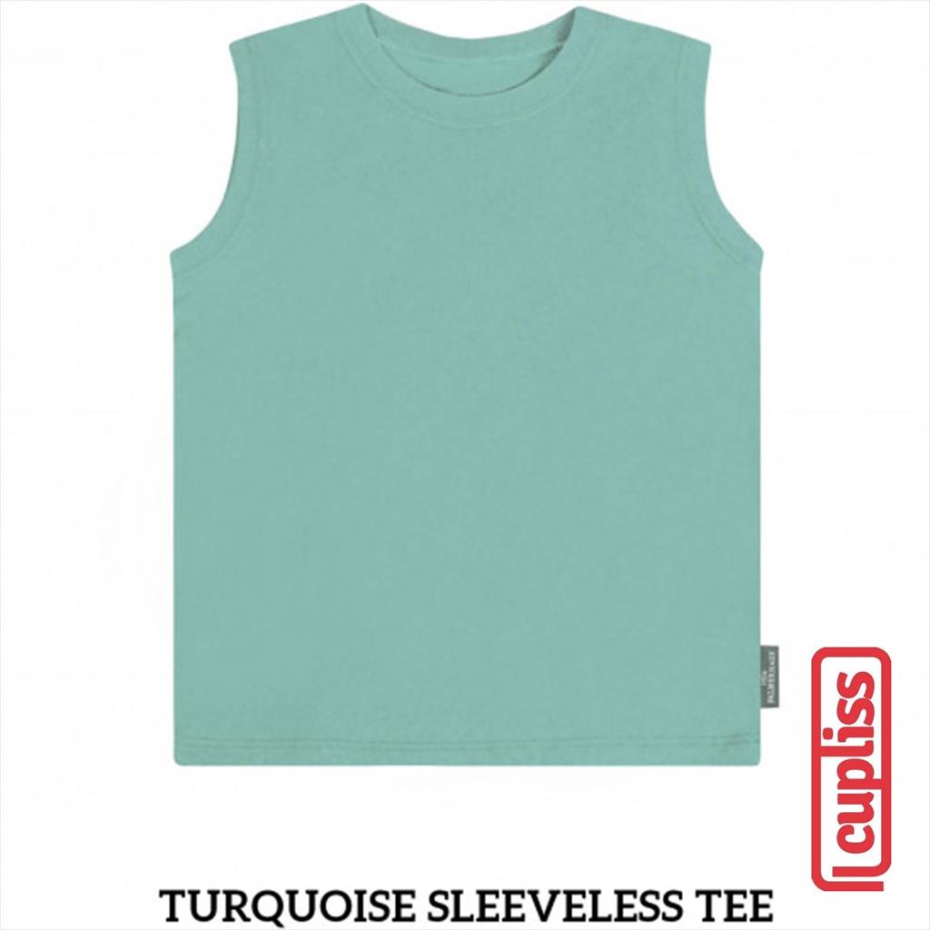 Little Palmerhaus Sleeveless Tee Turquoise Kaos Oblong Anak