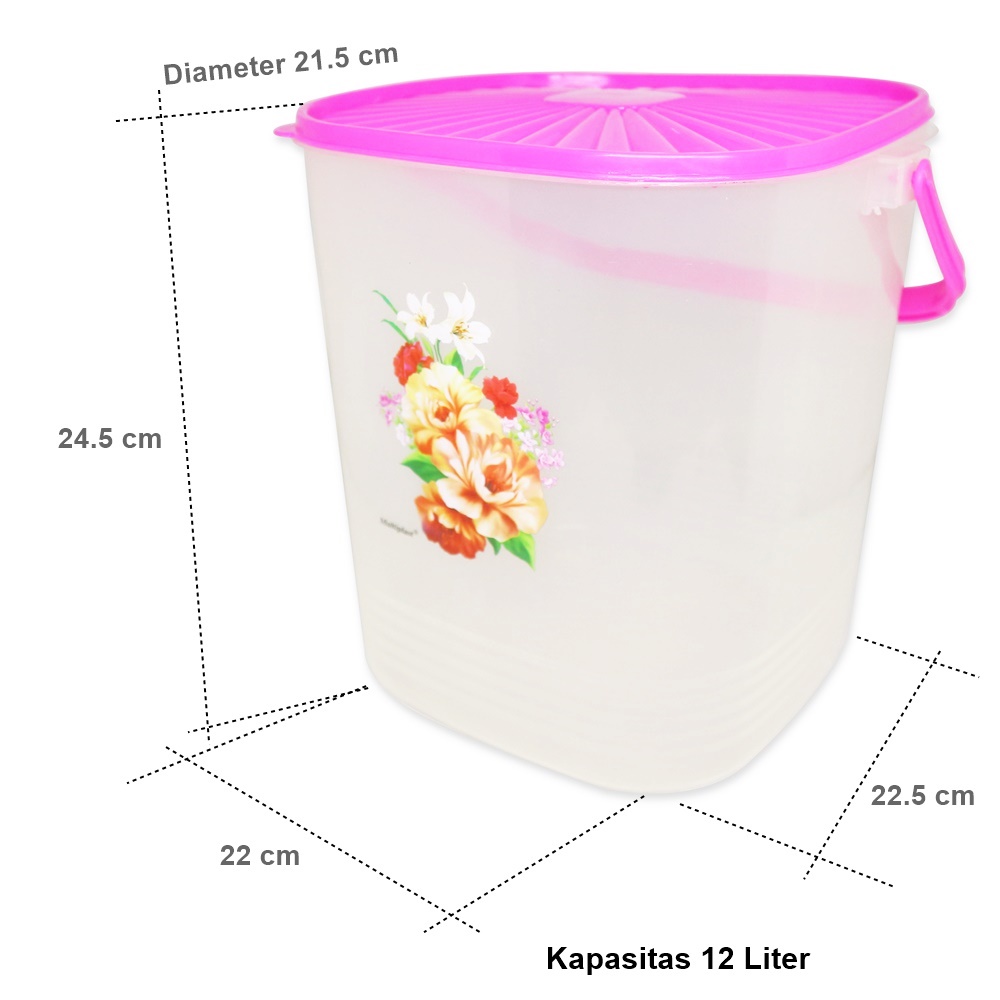 FM - Toples Krupuk / Snack Serbaguna + Handle - 12 Liter