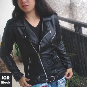 Jaket Semi Kulit Wanita Ramones Blazer Motor Touring