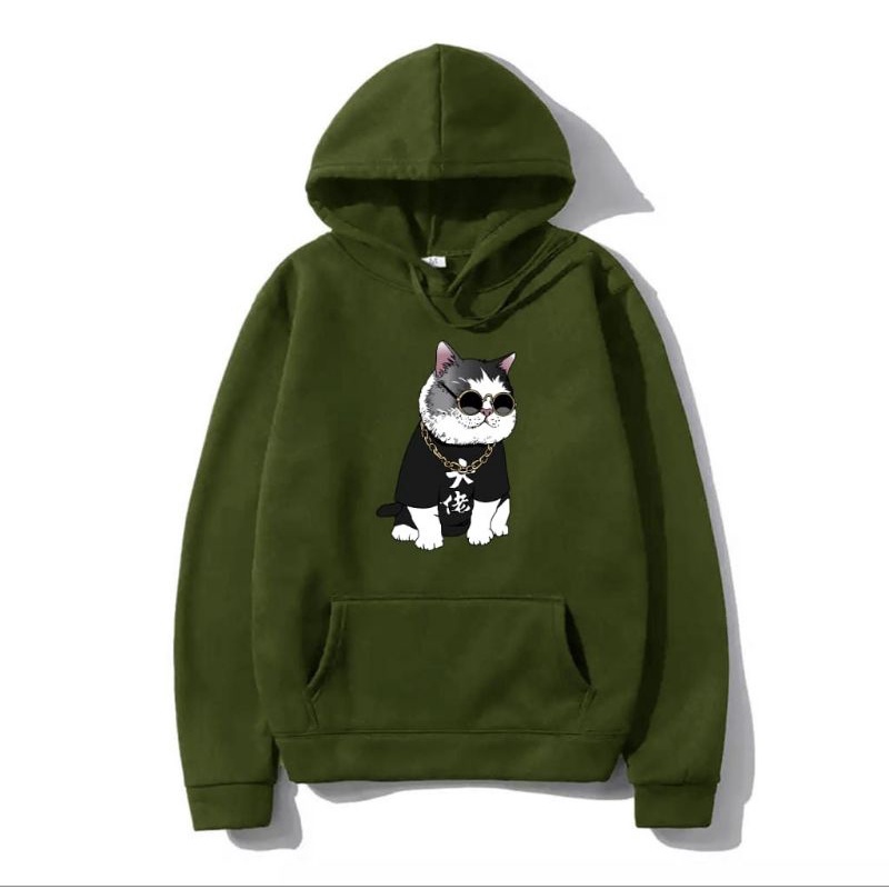 COD/DS/SWEATER HOODIE KUCING CAT size Jumbo XXL