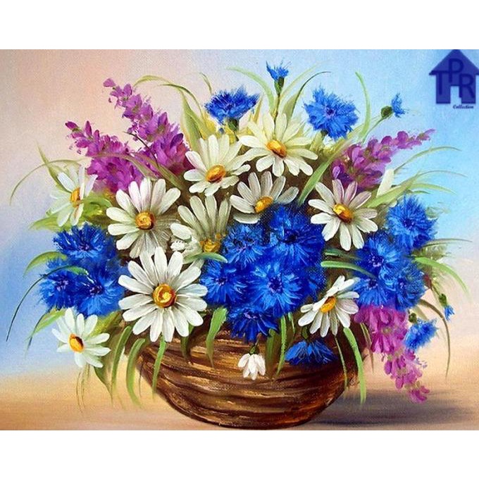 

Diskon DIY - Set Melukis / painting by number kit - FLOWER 40x50cm. part-1 Diskon