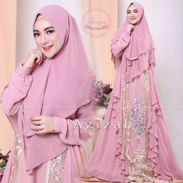 Gamis tule Azizah syari by bungas fashion