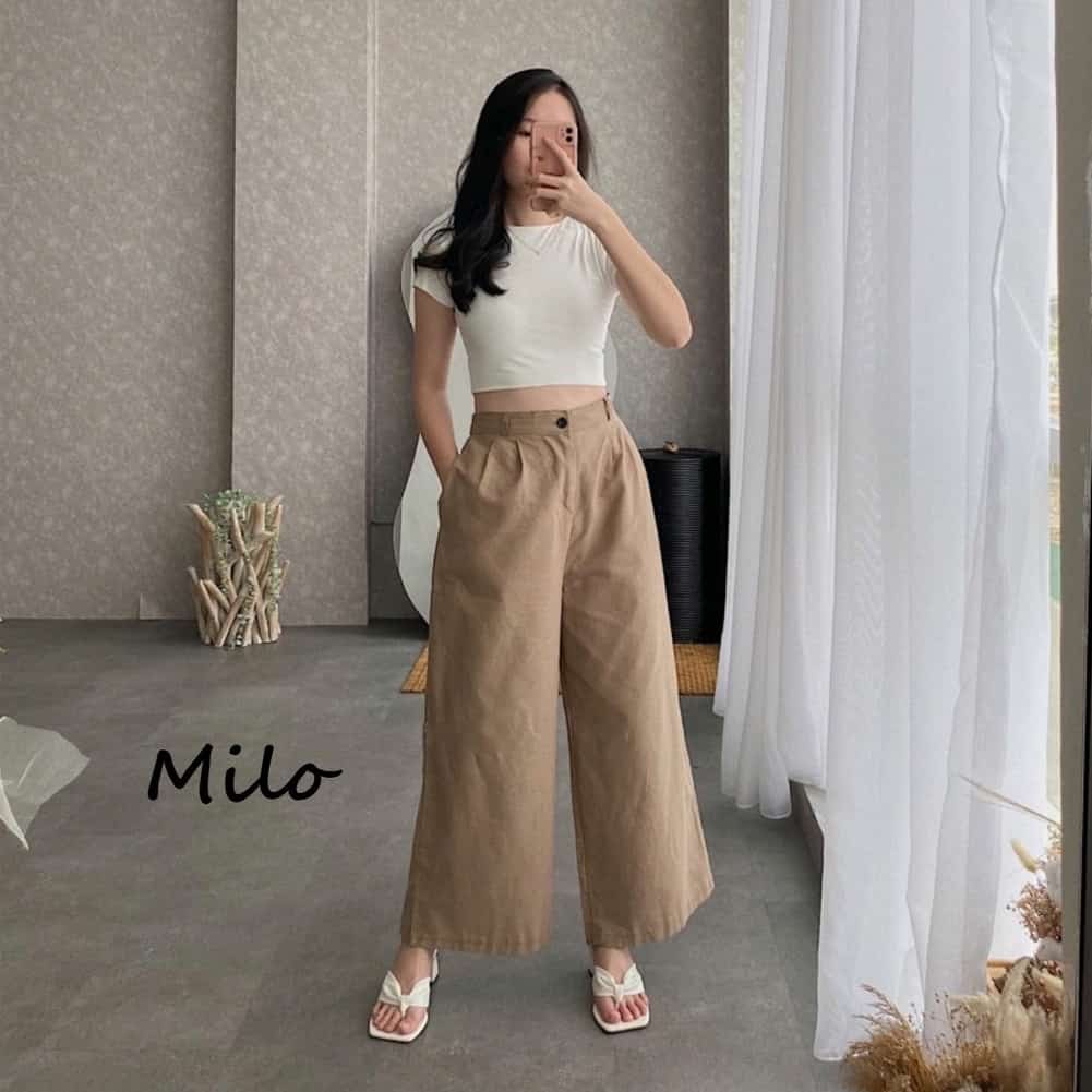 ELAINE PANT CULLOTE KATUN RAMI CELANA WANITA MURAH &lt;