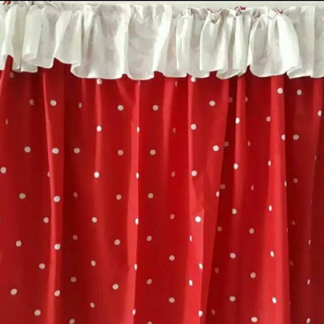 Gorden kolong meja dapur model poni atas