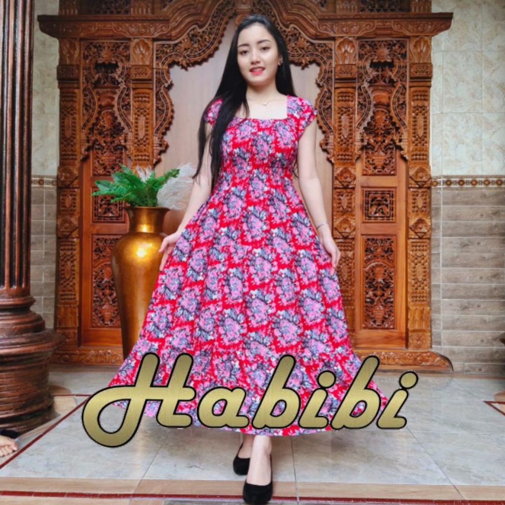 Dress Canda Jasmine Bunga Lily Rayon Super Premium Motif Terbaru Busui Limited Casual Bahan Adem Das