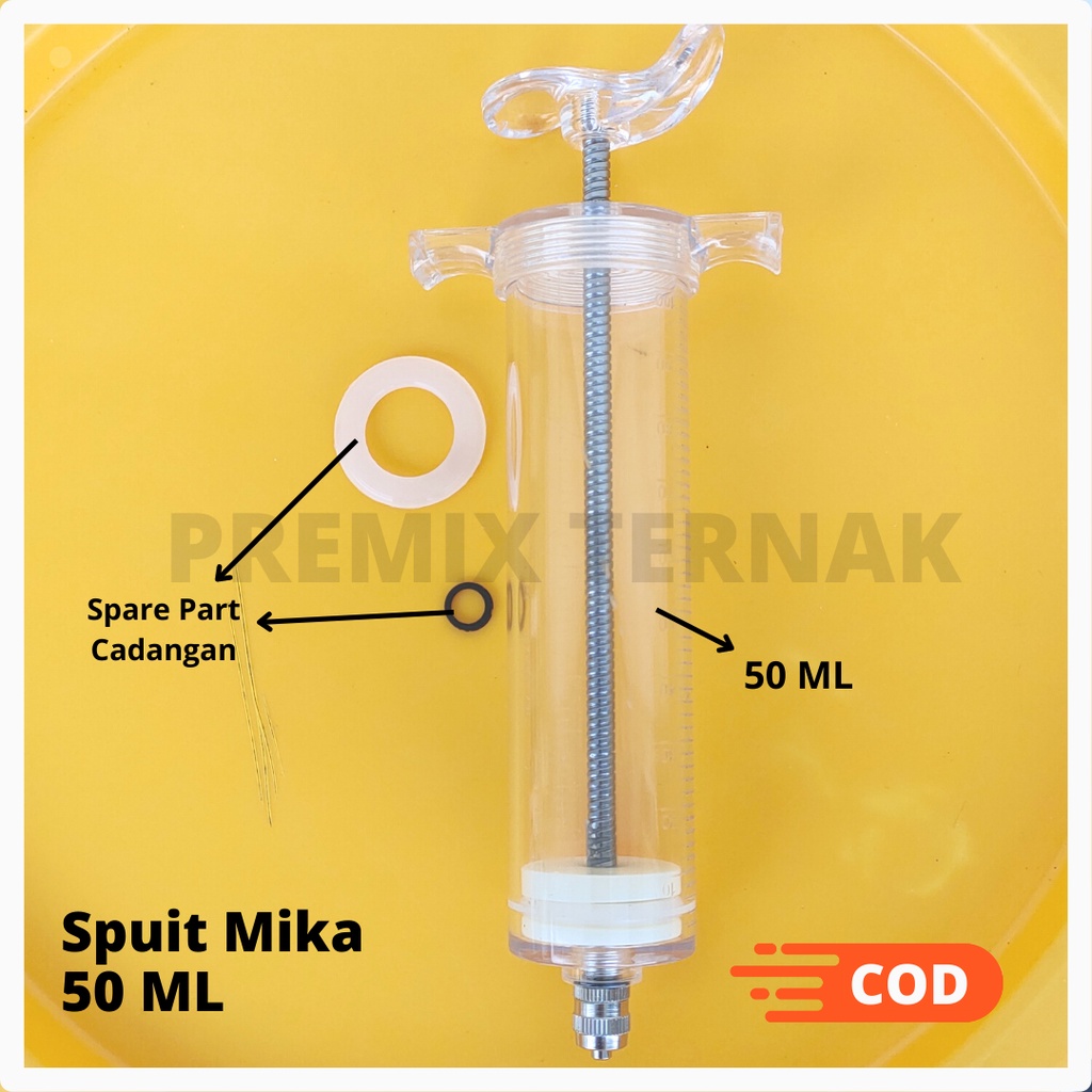 Spuit Mika TPX 50ml / Tabung Alat Suntik / Plastic Steel Syringe