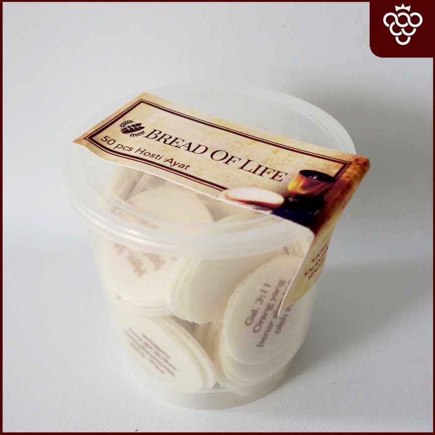 

Hosti/Roti Ayat Perjamuan kecil Isi 50 Pcs