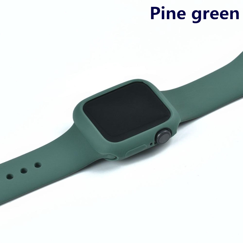 Casing Soft Case Silikon Warna Hijau Permen Untuk Apple Watch 42mm 38mm 40mm 44mm iWatch Series 6 SE 5 4 3 2 1