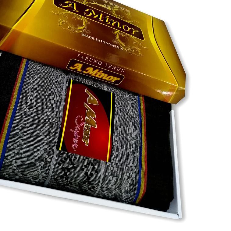 ❇ [] sarung dewasa rajut motif songket wadimor bhs atlas mangga gajah duduk hitam abu biru merah ✩