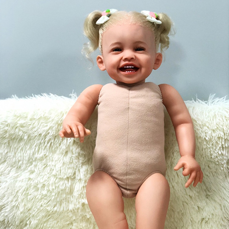 Mary Mainan Interaksi Figure Manusia Hidup 22 ''Bahan Silikon Lembut Reborn Vinyl Untuk Boneka Golden