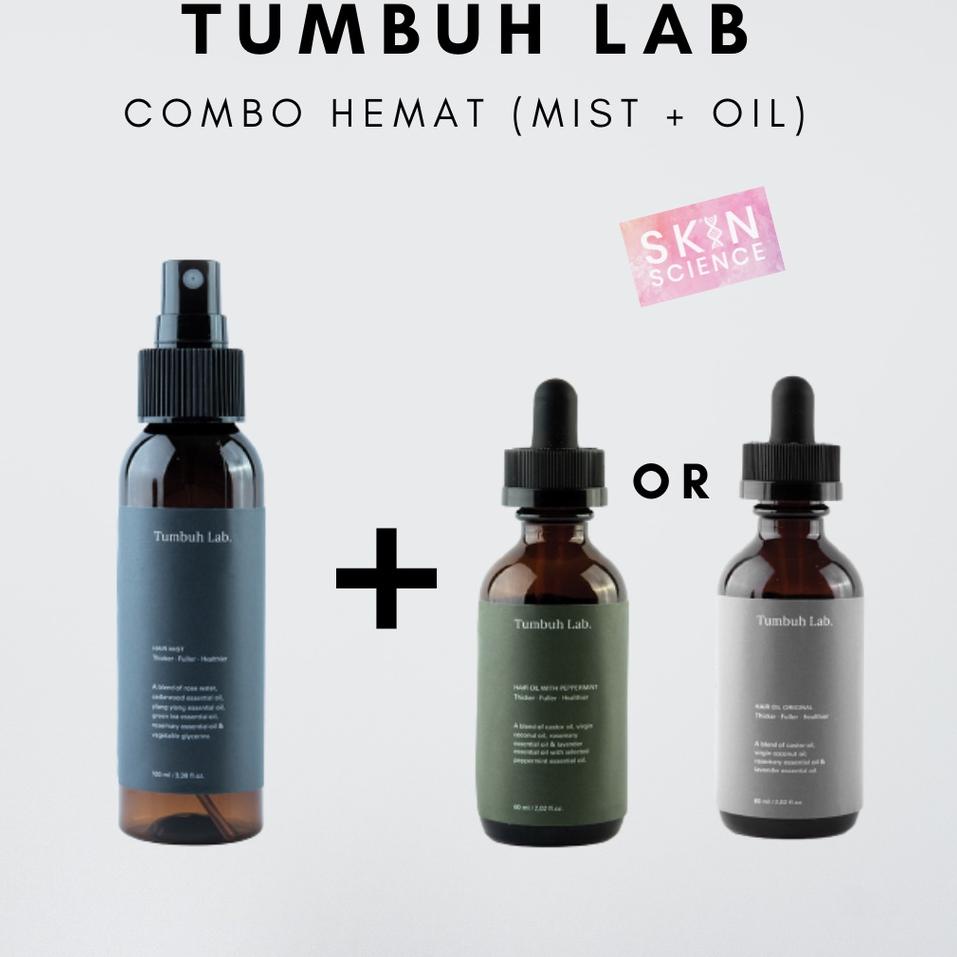 Tumbuh Lab Paket Mist dan Hair Oil Original Peppermint (KODE BCDFGHJKLMNPQRSTVWXYZ123456789012345678
