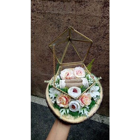 Kotak Cincin Terrarium Ring Bearer Pernikahan Pertunangan Berkualitas