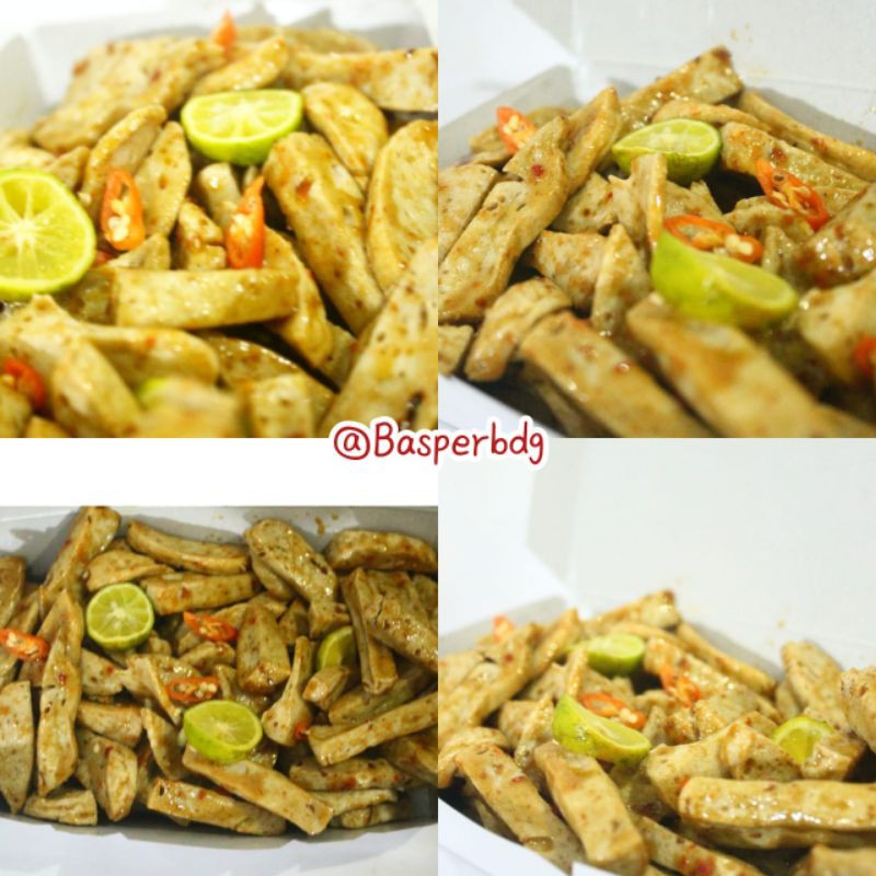 

[COD)Basreng Pedas 450 gram BasrengSambalCobek Frozen makanan pedes makanan murah