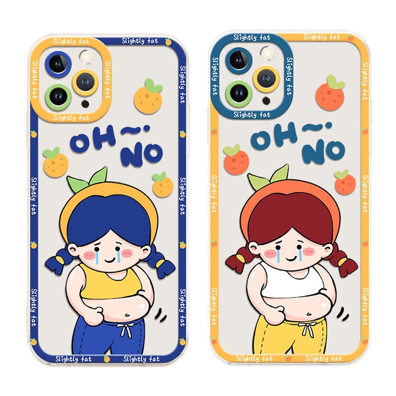 Soft Case Silikon Transparan Motif Fat Girl Untuk iPhone 13 12 11 Pro Max X Xr Xs Max SE 2020 8 7 6 6s Plus