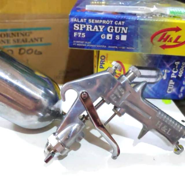 READY Alat Semprot Cat Spray Gun F75 - Cup 400 cc F-75 SPRAY GUN HL