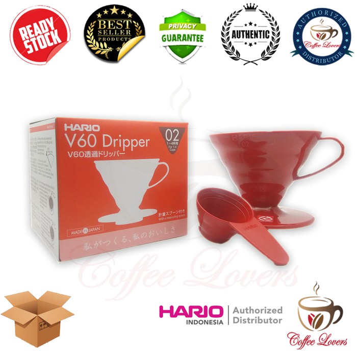 

HARIO V60 DRIPPER PLASTIC RED 02 VD-02R