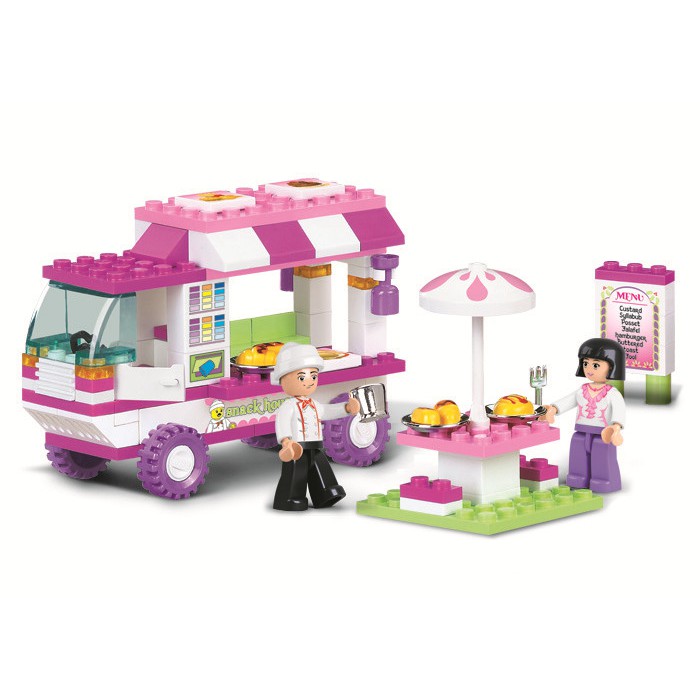 Mainan Lego Sluban Girl's Dream Snack Car M38-B0155 Original Kualitas Bagus