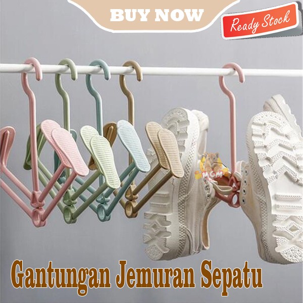 Shoe hanger gantungan sepatu sandal jemur shoes kaos kaki laundry dry