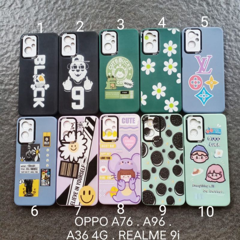 Case gambar Oppo A76 . Oppo A36 . Oppo A96 . Realme 9i motif cewek ( 2 motif ) soft softcase softshell silikon cover casing kesing housing