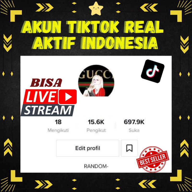 JUAL AKUN TIKTOK MURAH  FOLLOWER REAL INDONESIA