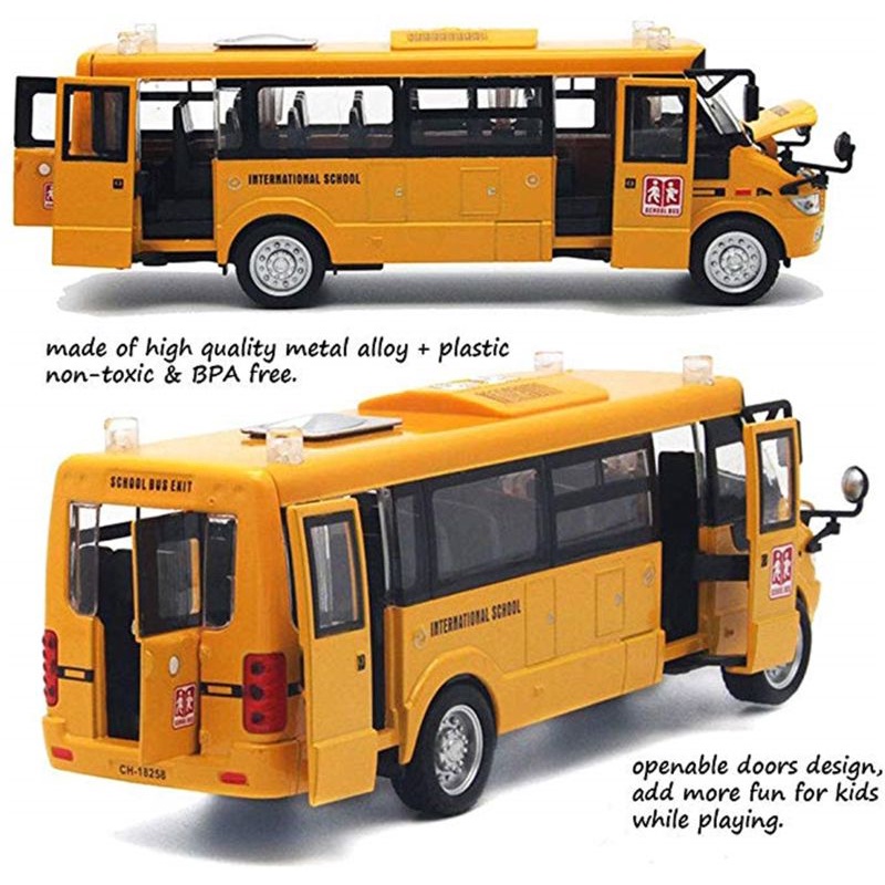 Gro Mainan Miniatur Bus Sekolah Realistis Untuk Hadiah Anak