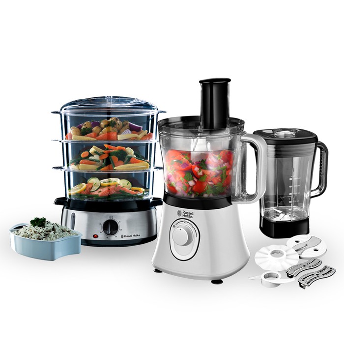 Bundling Russell Hobbs Aura Food Processor  Food Steamer M338