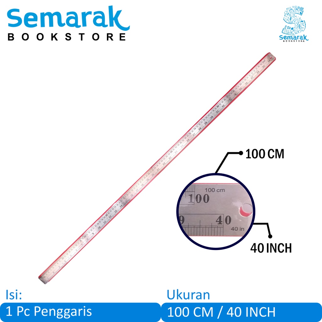 

Trifelo Stainless Steel Ruler Penggaris Besi Anti Patah 100 Cm