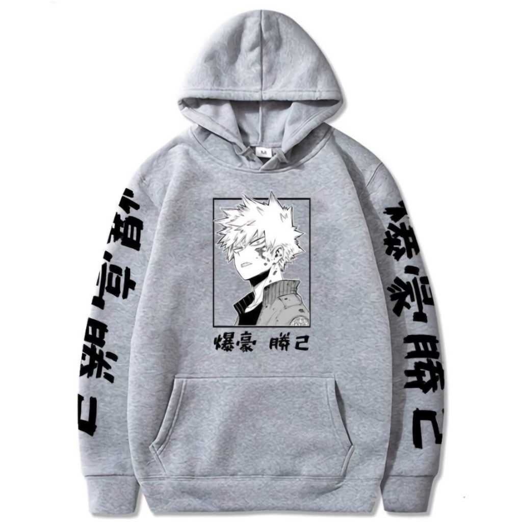 Hoodie Bakugo Lineart Anime Manga Boku No Hero Academia Premium Unisex