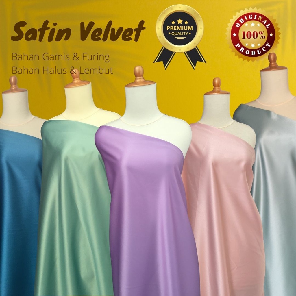 Kain Satin Velvet Premium Daleman Kebaya Bisa Background Backdrop Foto