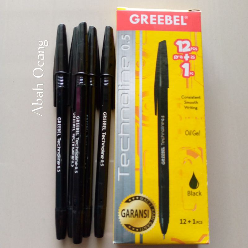 

Pulpen Greebel ballpen technolone 0.5 Black / Hitam