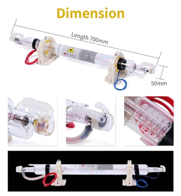 Tabung laser co2 laser tube co2 tabung laser 40w laser tube tabung laser co2