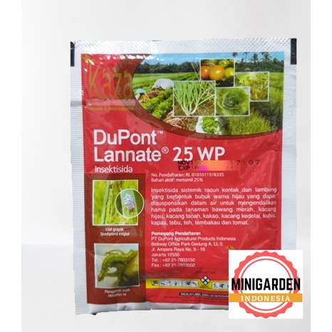 DUPONT LANNATE 25WP 15GRAM SACHET MERAH insektisida hama ulat lalat