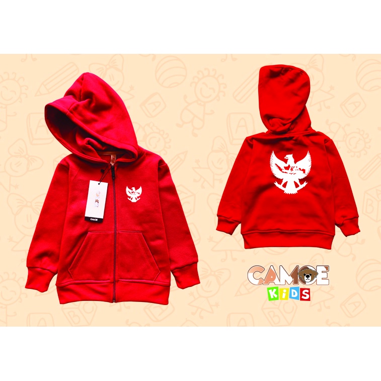 Hoodie Zipper Anak Garuda Peta Indonesia