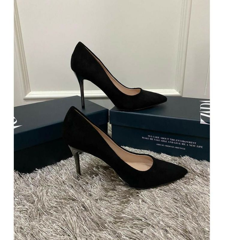 Zara Suede High Heels